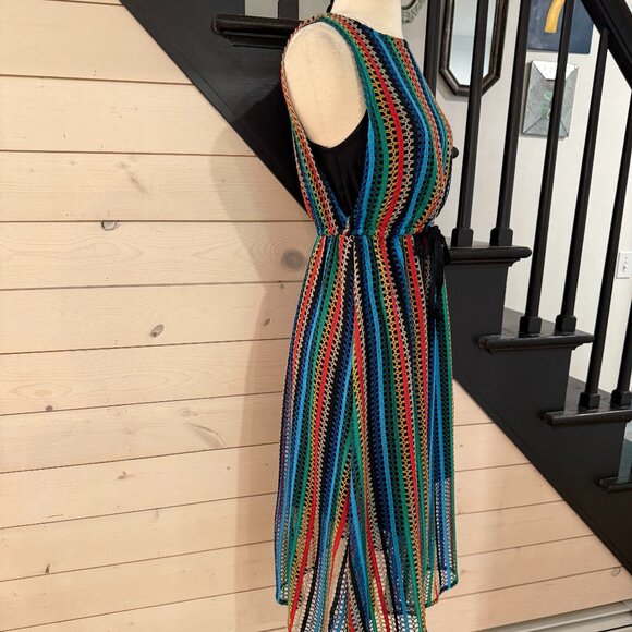 Eve Franco X Anthropologie Rainbow Crochet Midi Dress NWOT Size 0 (XS) - Picture 9 of 16